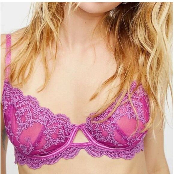 Intimately Free People Daydreamer Under Wire Bra in Purple “Azalea” Size 32A NWT - Picture 1 of 4